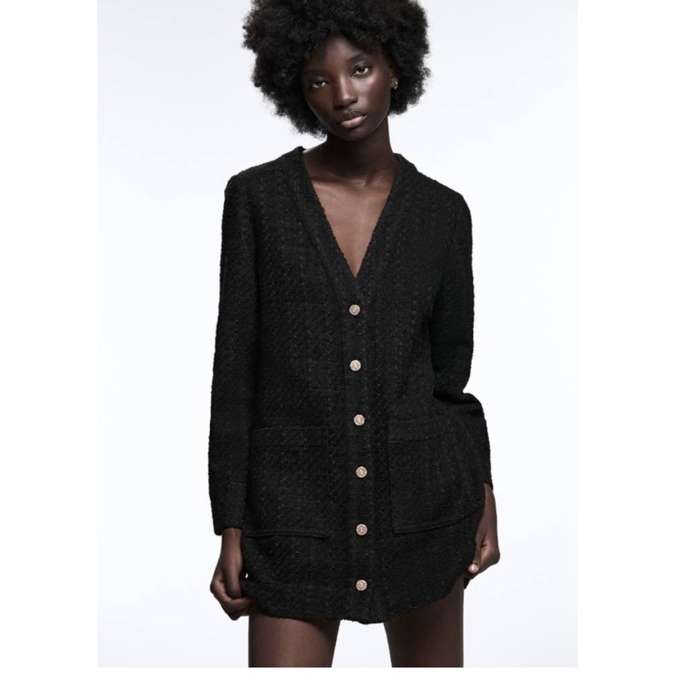 NWT Zara TEXTURED WEAVE DRESS